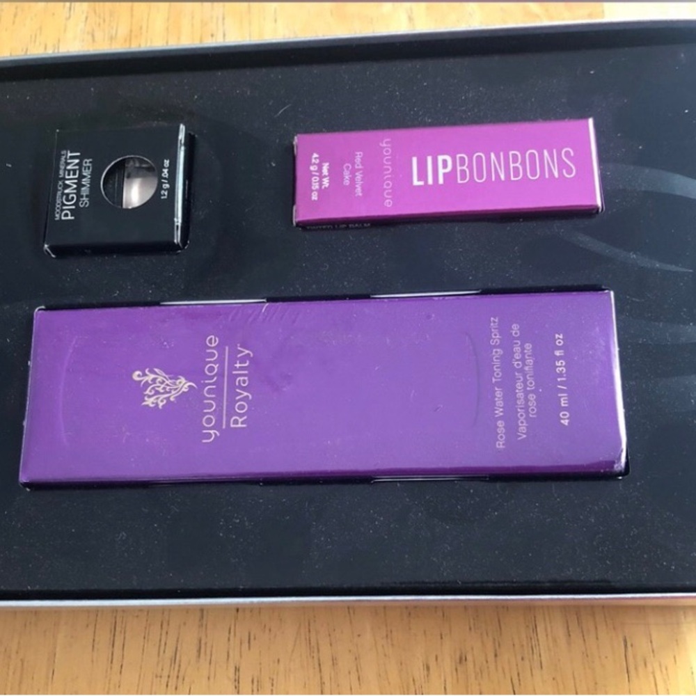 Younique Special Gift Set- Rosewater Spritz, Lip Bon Bon & Eyeshadow BRAND NEW